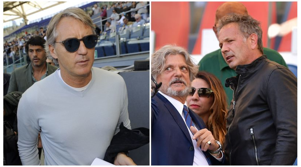 Mihajlovic e Mancini all'Olimpico per vedere Lazio-Sampdoria