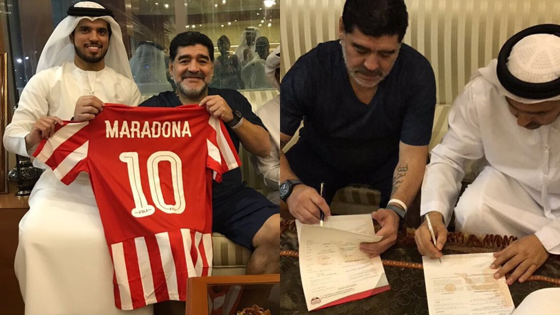 Maradona torna in panchina: allenerà l'Al-Fujairah