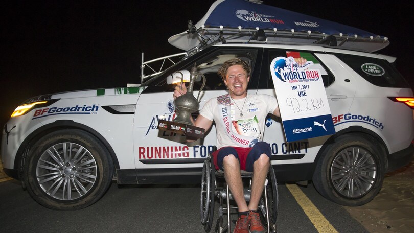 Wing For Life: vince lo svedese Aron Anderson con 92,14 km percorsi sulla sua sedia a rotelle