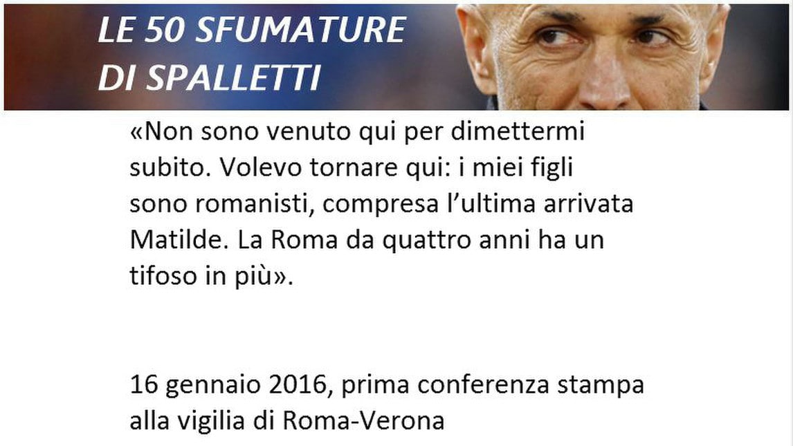 Roma, le 50 sfumature di Spalletti