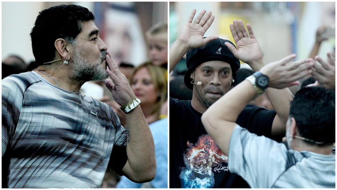 Maradona e Ronaldinho fanno impazzire il Bahrain