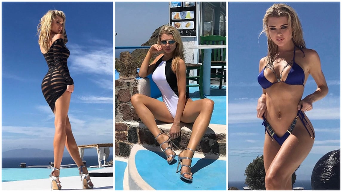 Xenia, dopo Ballando si rilassa in spiaggia a Santorini