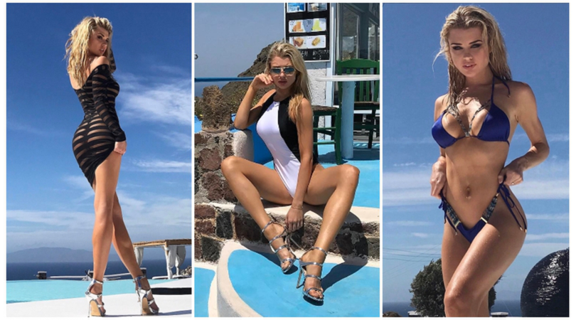 Xenia, dopo Ballando si rilassa in spiaggia a Santorini