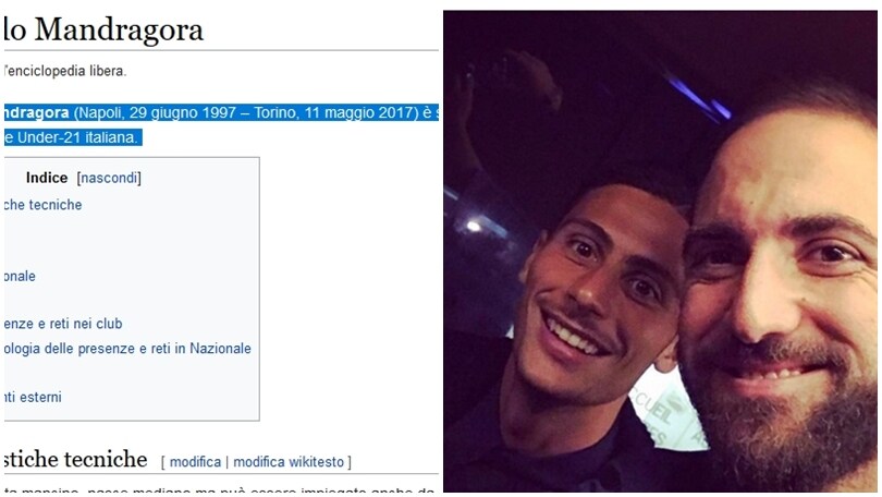 Juventus, scherzo da dementi per Mandragora: dato morto sul web