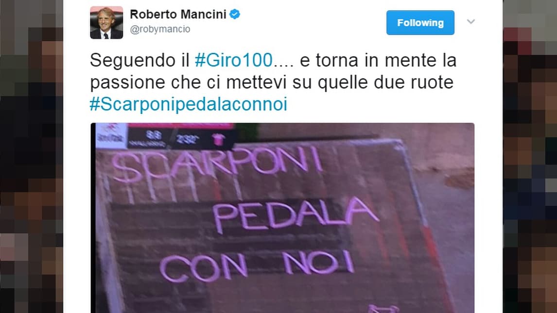 Mancini, messaggio a Scarponi: «Guardo il Giro d'Italia e penso a te»