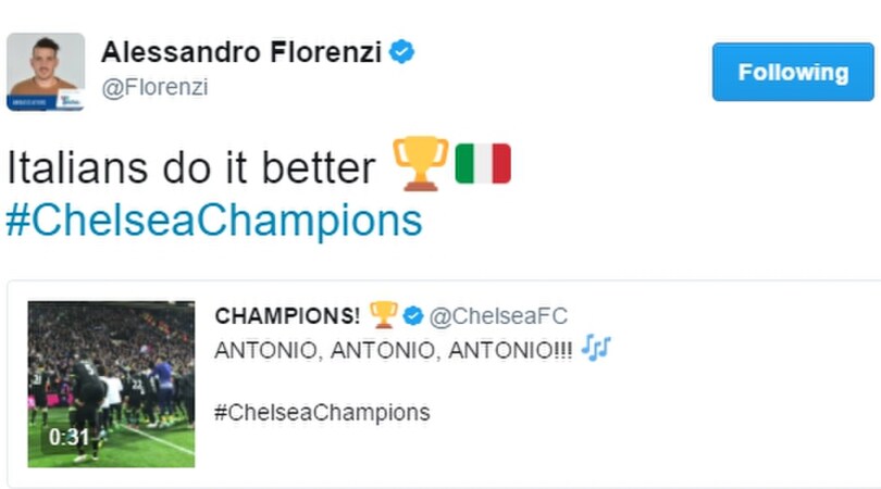 Florenzi, la Juventus e gli altri: tutti celebrano King Conte