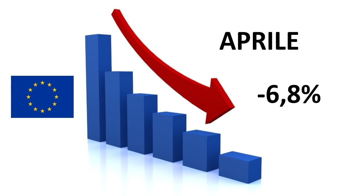 Mercato auto Europa, ad aprile -6,8%
