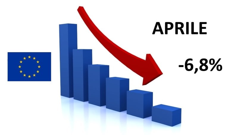 Mercato auto Europa, ad aprile -6,8%