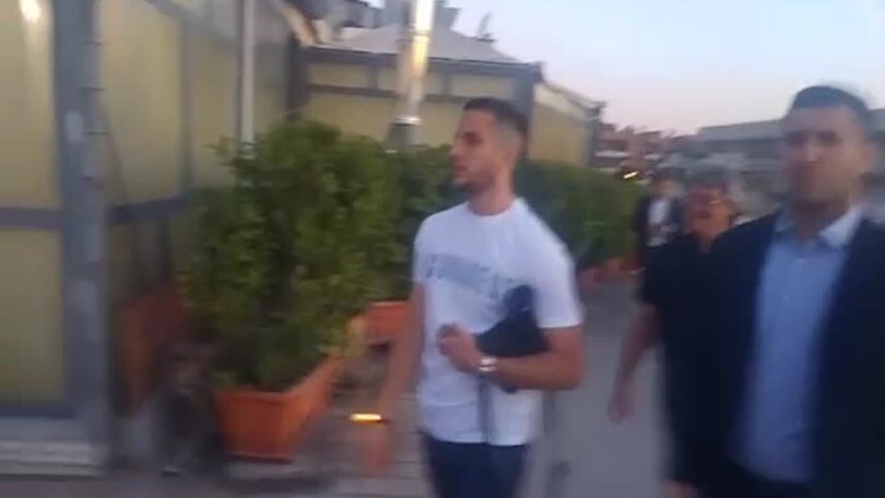 Manolas all'evento "Miss Tifosa Romanista"