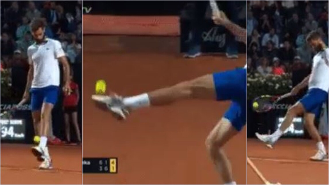 Internazionali d'Italia, Paire palleggia...con i piedi
