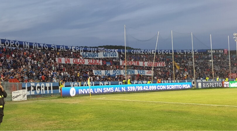 Pisa, la dedica dei tifosi a Gattuso