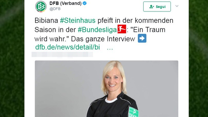 Bundesliga, Bibiana Steinhaus sarà il primo arbitro donna