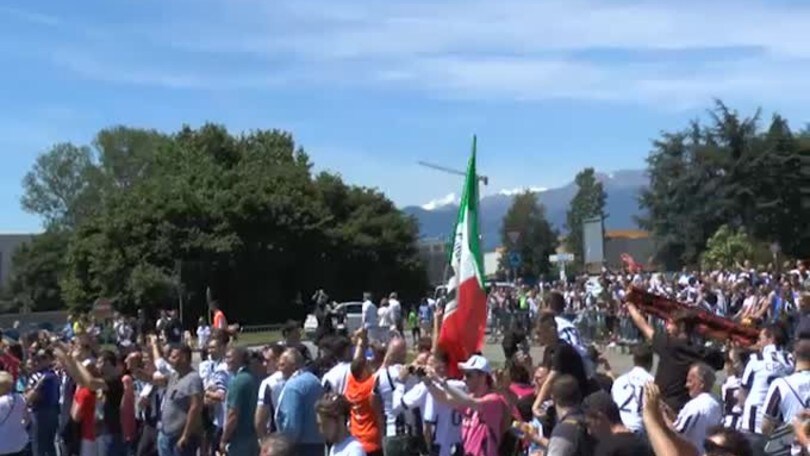 La Juve arriva allo "Stadium"
