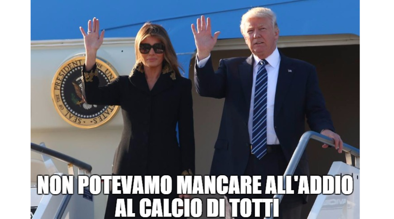 Trump sbarca a Roma, ecco i fotomontaggi più divertenti