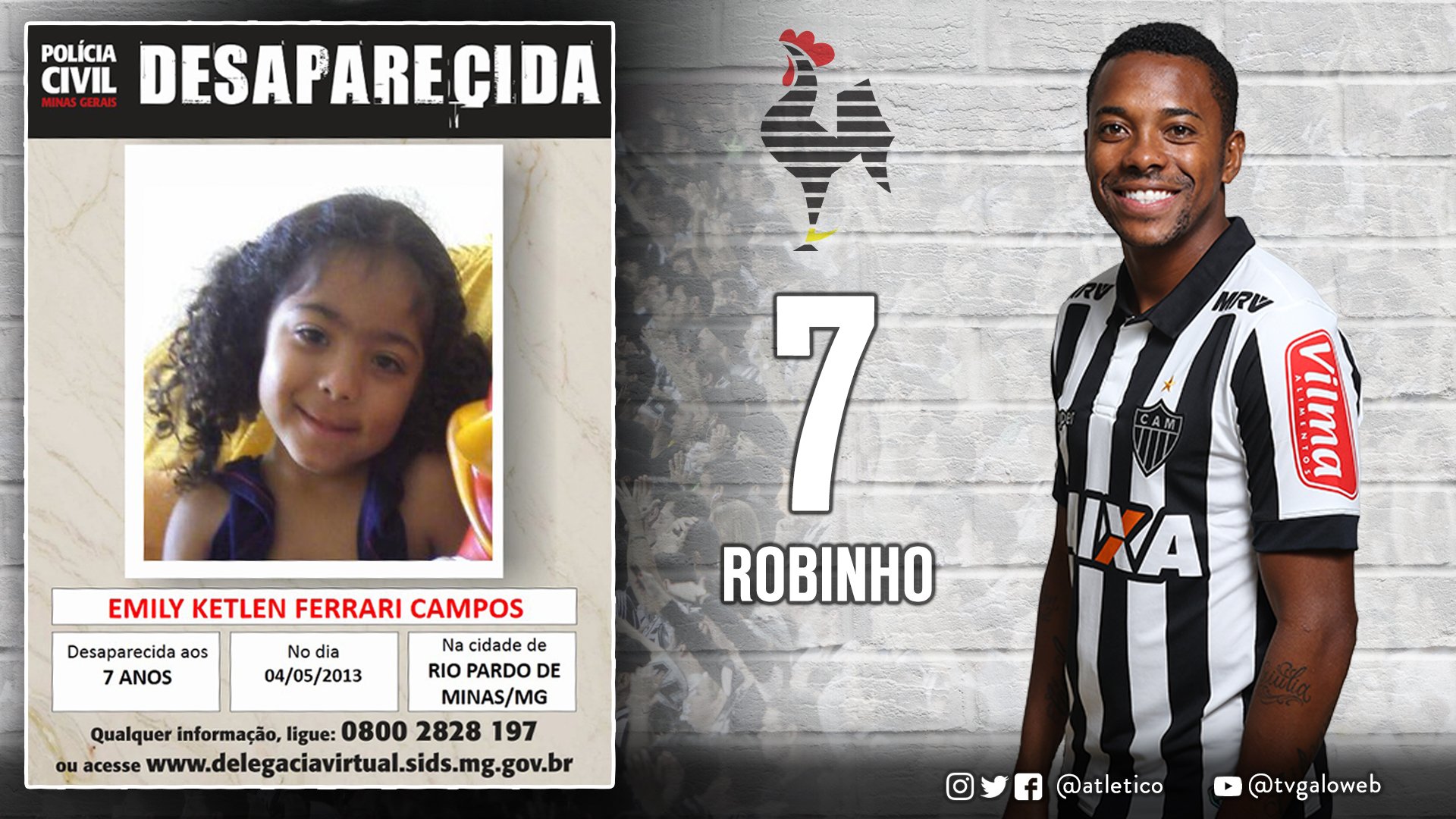 Atlético Mineiro, gli annunci dei bambini scomparsi assieme alla formazione