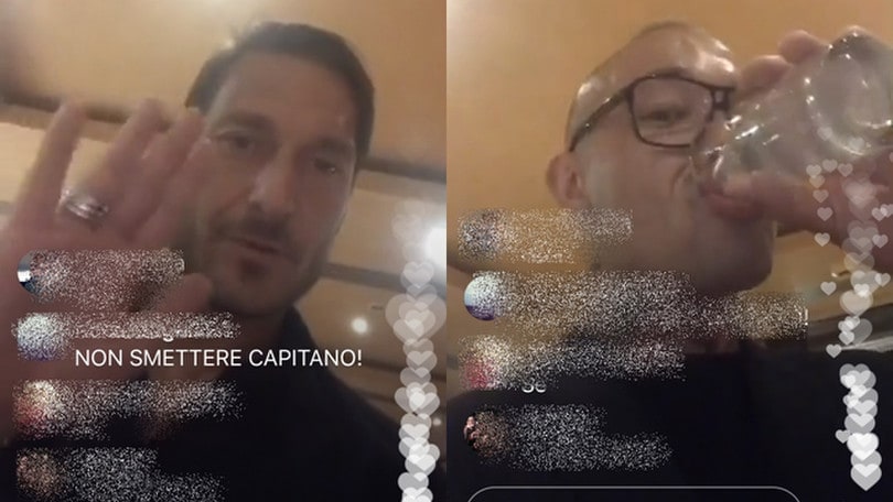 Totti, diretta Instagram con Nainggolan