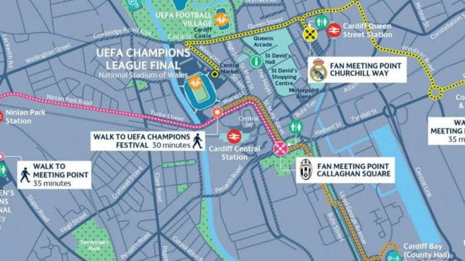 Champions, a Cardiff le fan-zone ci saranno