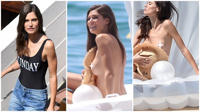 Bianca Balti in topless a Cannes per un servizio fotografico