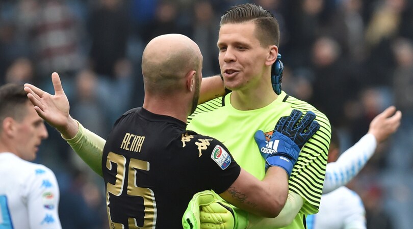 Rebus tra i pali, c'è sempre Szczesny tra il Napoli e Reina