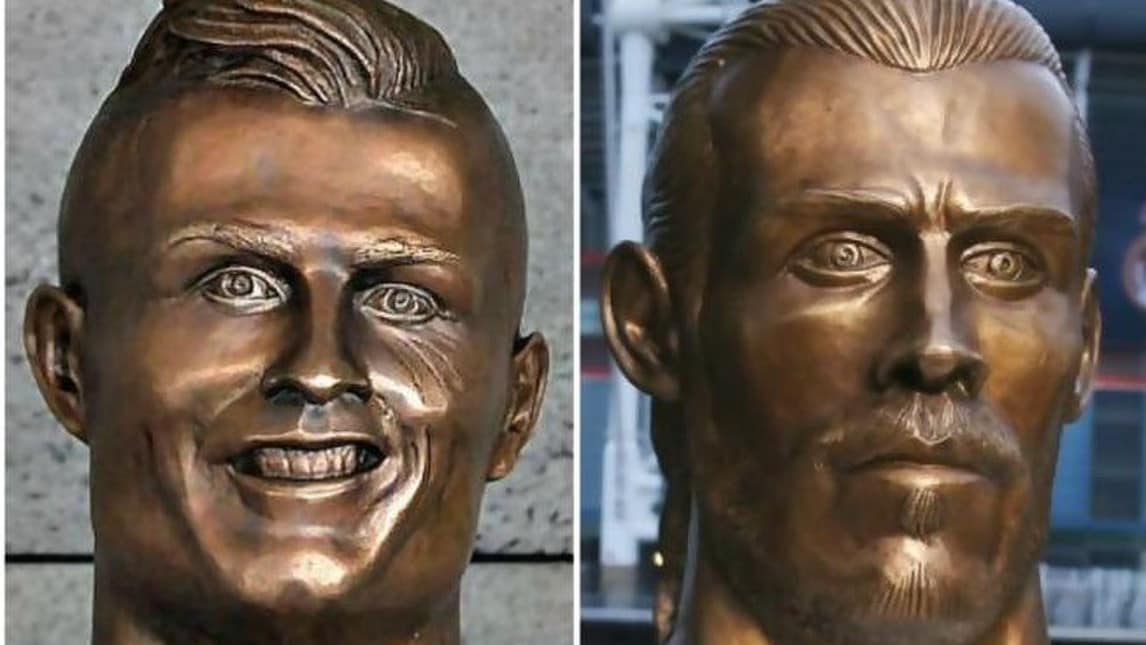 Dopo Ronaldo, ecco il busto di Bale: il web se la ride