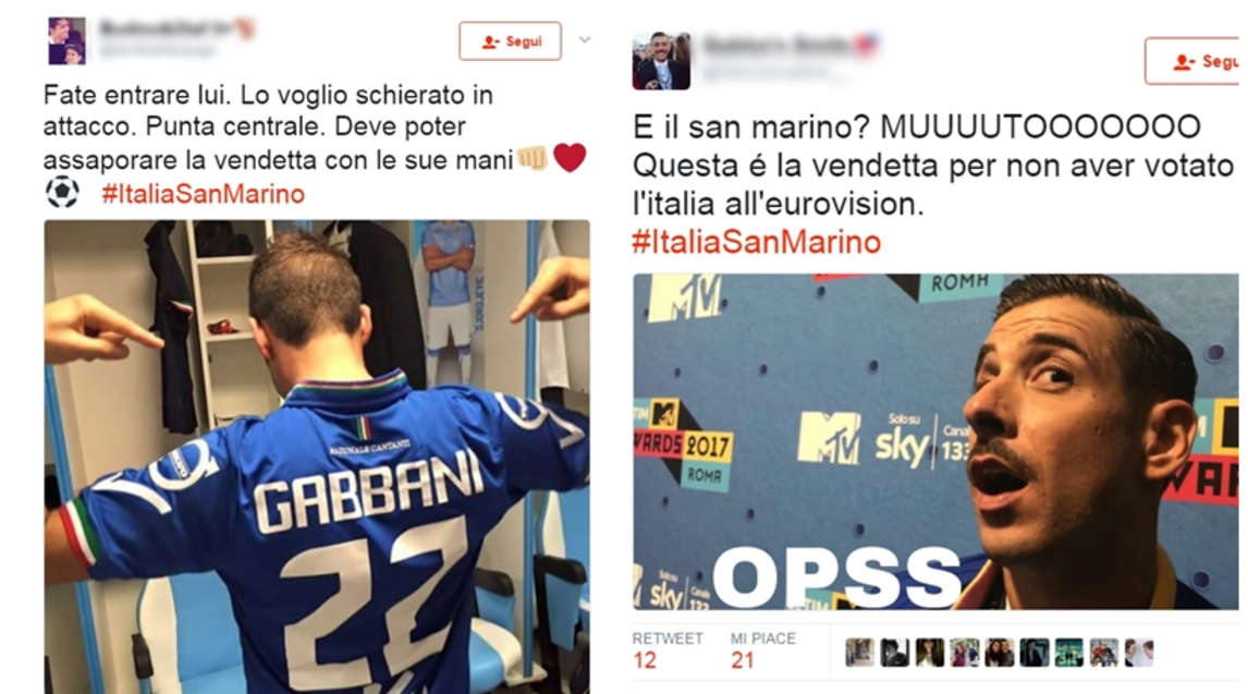 Italia-San Marino, gli italiani esultano... nel segno di Gabbani