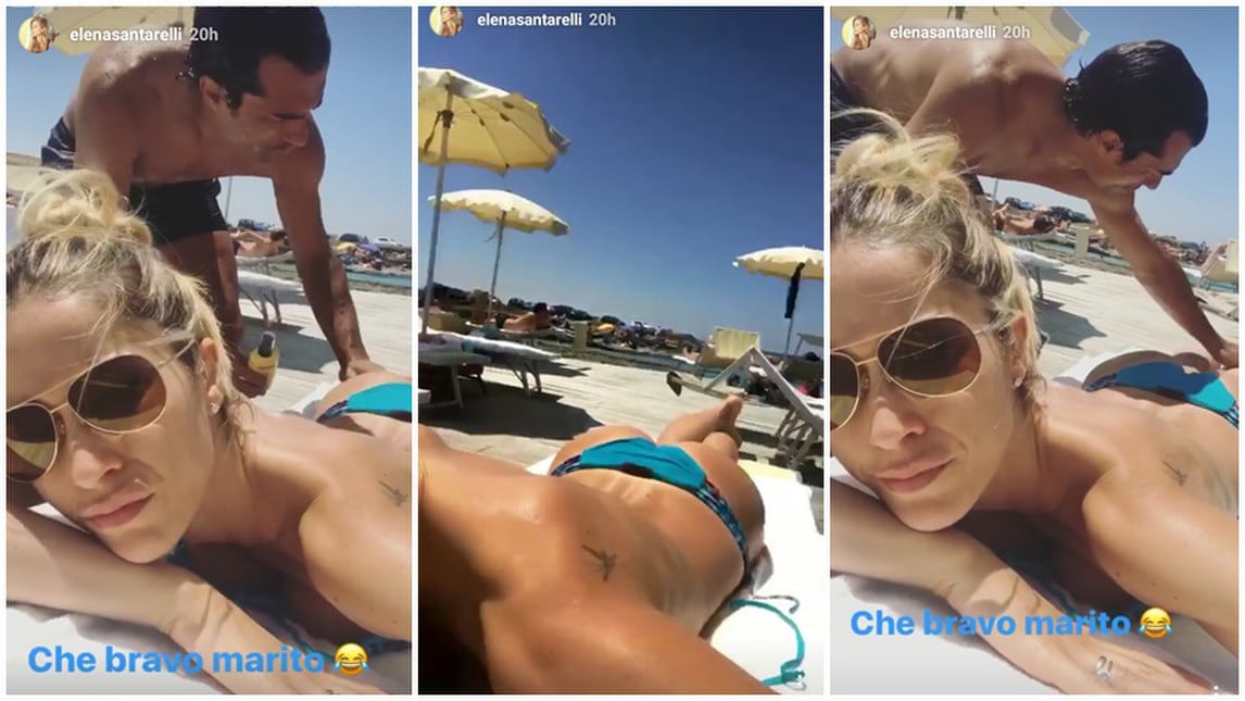 Elena Santarelli si rilassa in Puglia con i massaggi di Corradi 