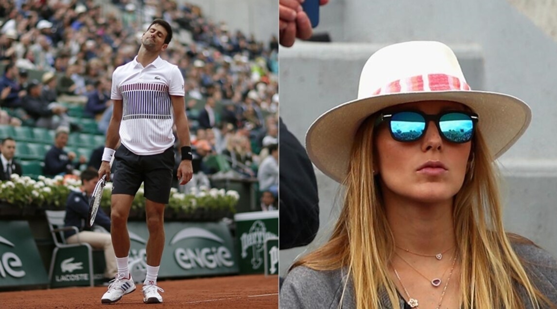 Roland Garros: Djokovic eliminato, la bella Jelena è perplessa