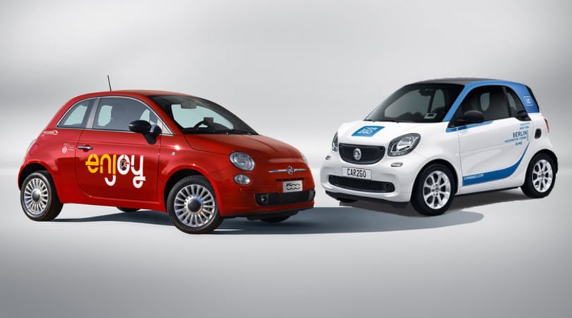 Car sharing: Enjoy e Car2go atterrano a Fiumicino