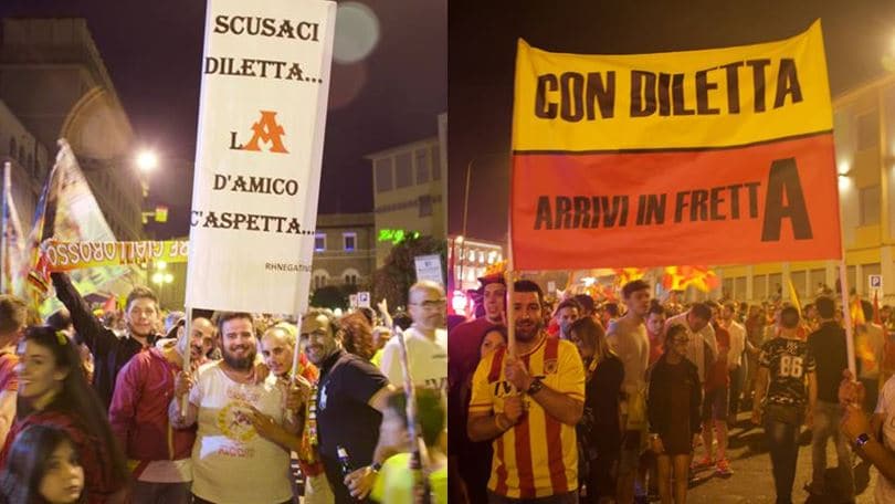 Festa Benevento, i tifosi "tradiscono" la Leotta: «Ci aspetta la D'Amico»