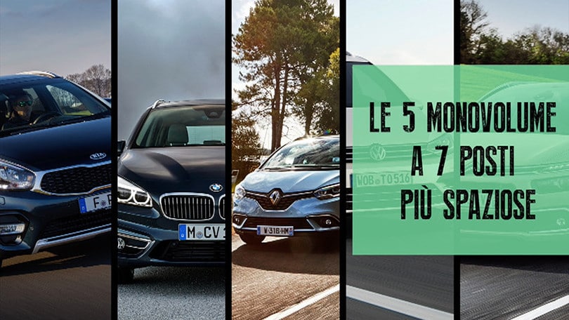 Le 5 monovolume a 7 posti più spaziose