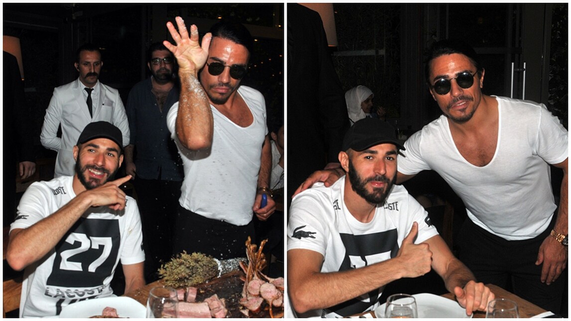 Benzema in Turchia sparge il sale con Nusr Et