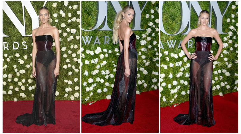 Candice Swanepoel, trasparenze mozzafiato ai Tony Awards
