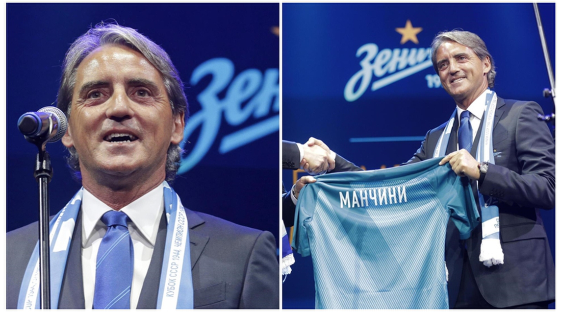 Mancini, presentazione imperiale allo Zenit San Pietroburgo