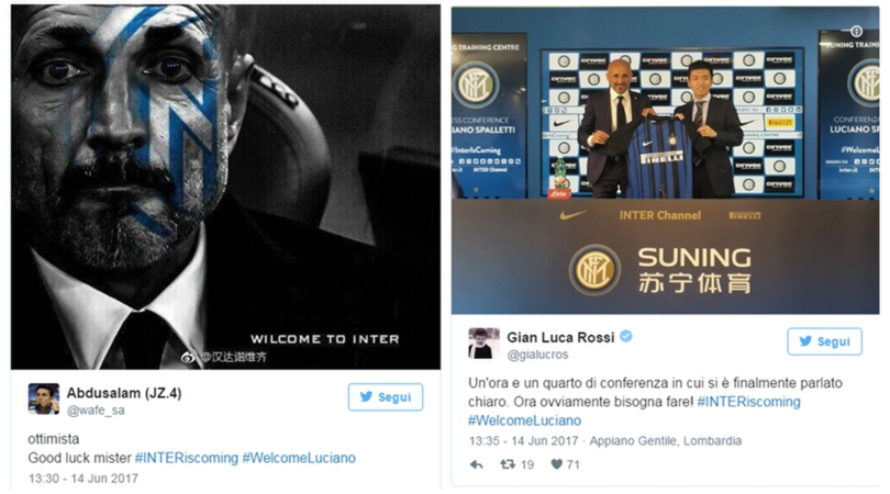 #WelcomeLuciano, Spalletti all'Inter è già Lucian-One sui social