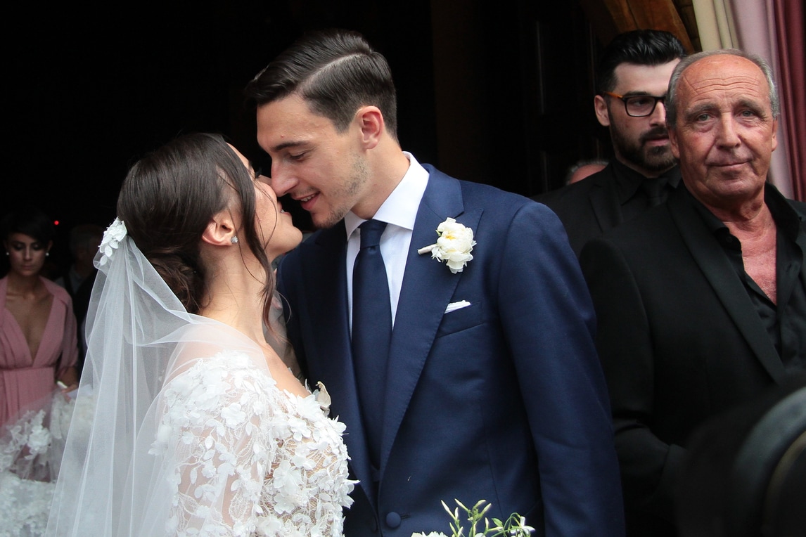 Darmian, le nozze con Francesca: presenti anche Ventura, Cerci e Schneiderlin