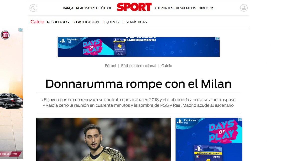 Donnarumma, in Spagna le big già sognano