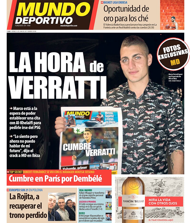 Dalla Spagna: Verratti strizza l'occhio al Barcellona