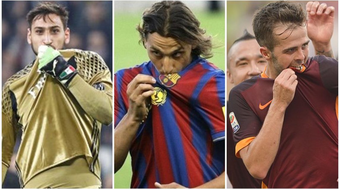 Da Donnarumma a Ibrahimovic: quelle maglie baciate troppo presto