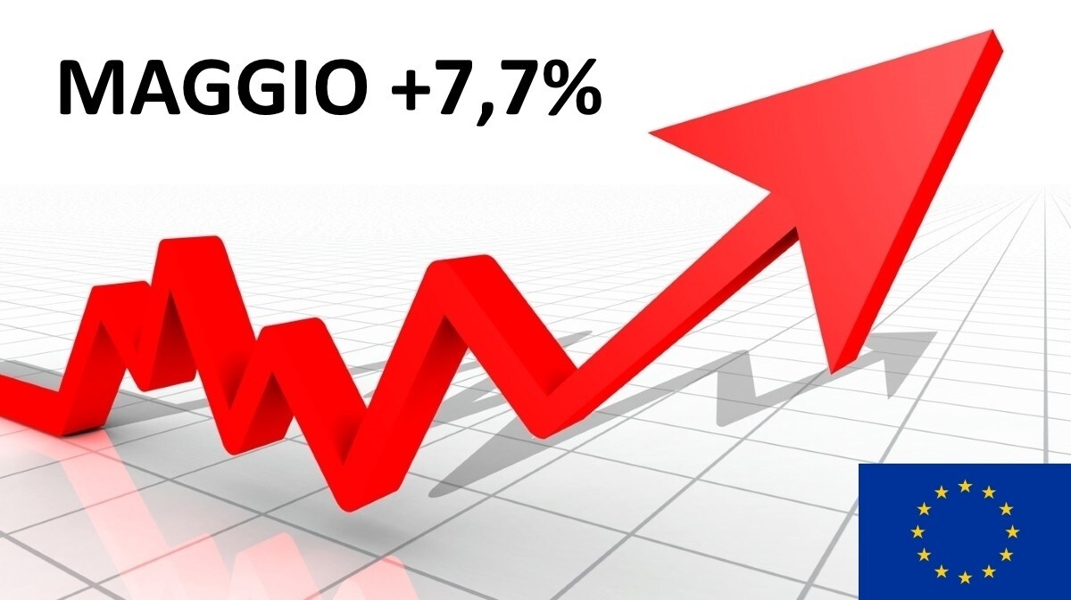 Mercato auto europa, a maggio cresce del 7,7%