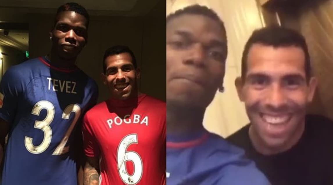 Pogba-Tevez, insieme in Cina: «Che bello vederti, fratello!»