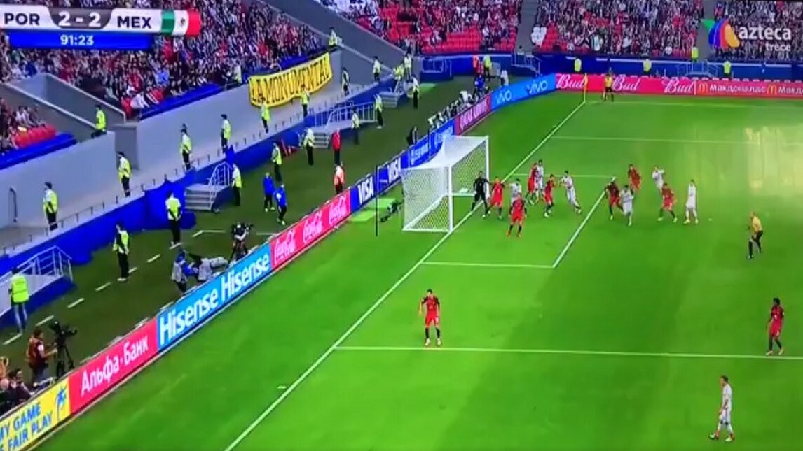 Roma, Moreno firma il gol in extremis: pari tra Messico e Portogallo