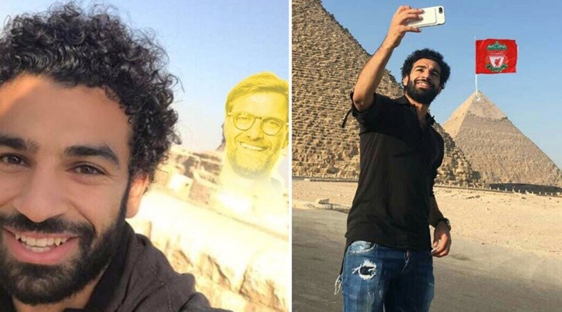 Salah, il selfie davanti alle piramidi scatena il web