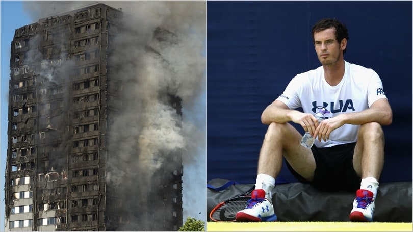 Tennis, Murray cuore d'oro: soldi del Queen's a vittime Grenfell Tower