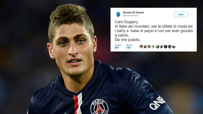 Verratti, l'agente risponde alle critiche di Dugarry: «Ti ricordiamo per le sfilate di moda»