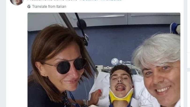 Moto2, Baldassarri su Twitter: «Praticamente come nuovo»