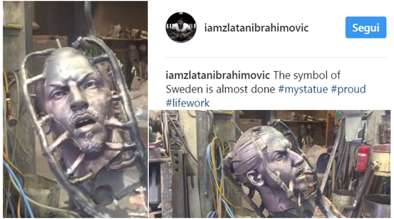 L'inquietante statua di Ibrahimovic