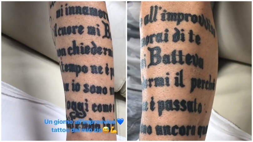 Napoli, lo zio di Hamsik si tatua 'Un giorno all'improvviso'