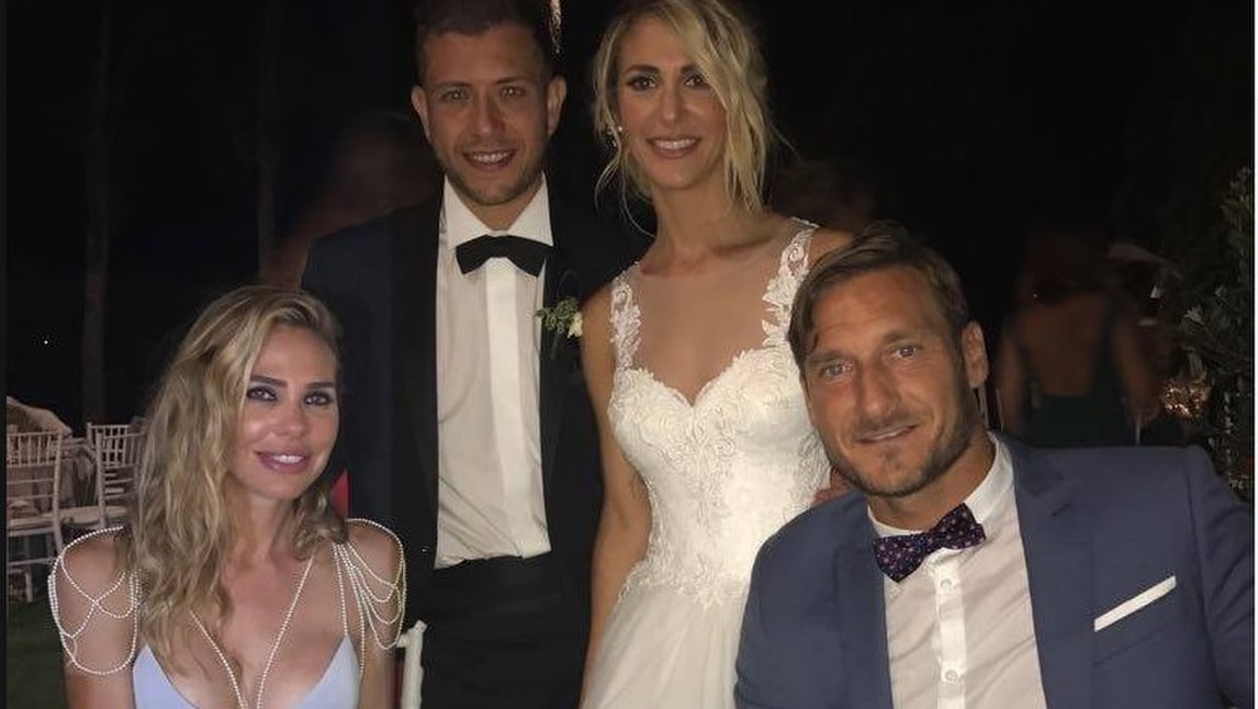 Roma, Totti e Ilary al matrimonio di Melory Blasi