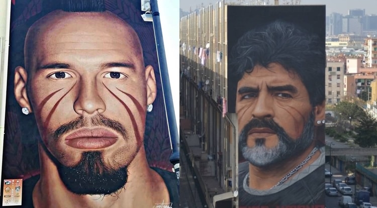 Napoli, Hamsik come Maradona: un murales anche per lui
