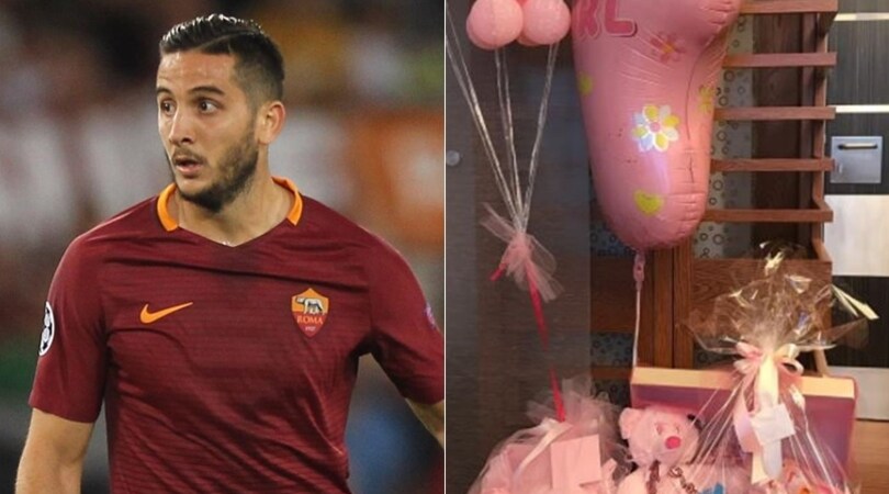 Roma, Manolas di nuovo papà: è nata Flora